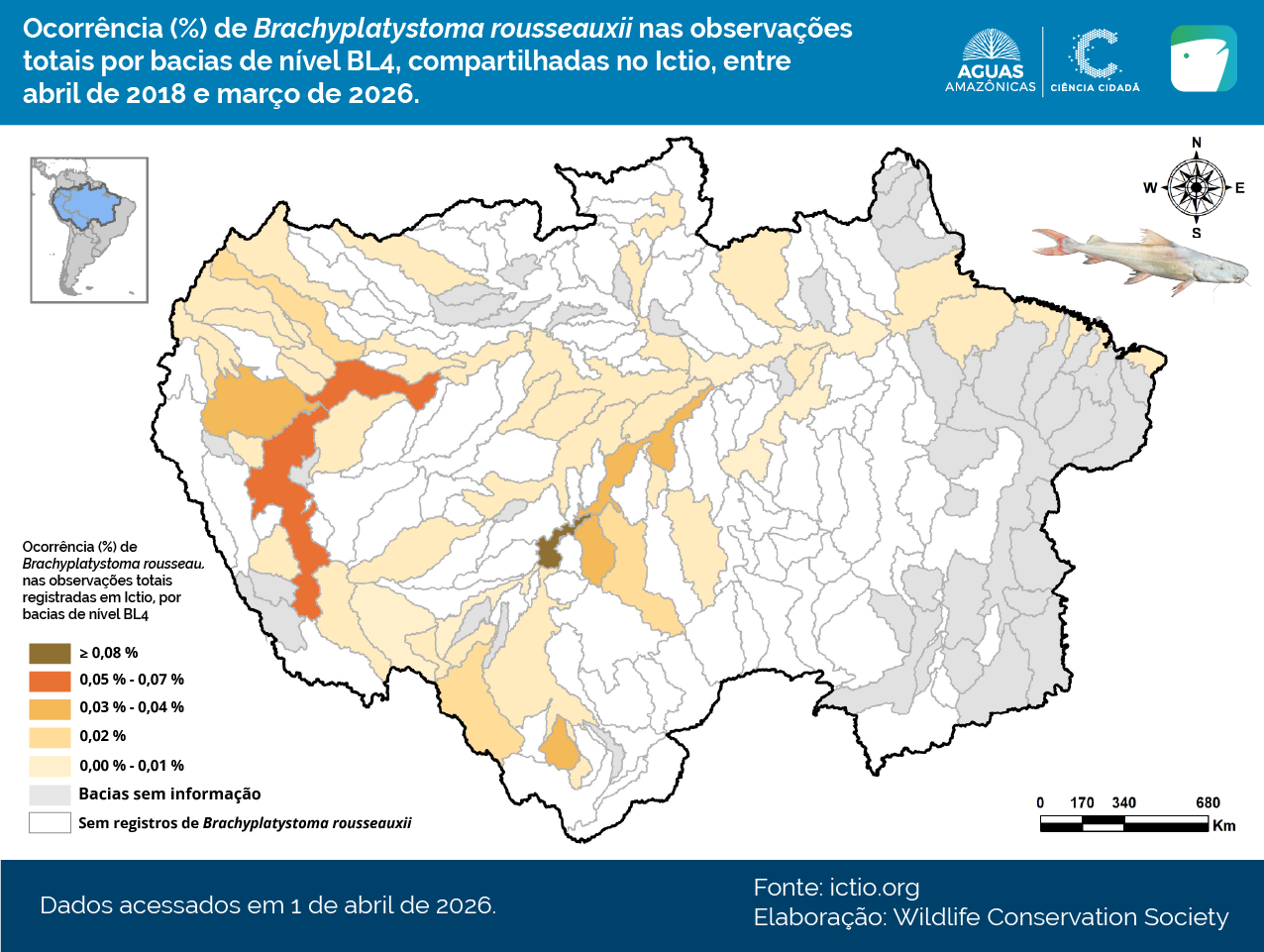 Ictio se consolida como a maior base de dados abertos sobre peixes e pesca da Amazônia 7 Conservando la Cuenca Amazónica Aguas Amazonicas